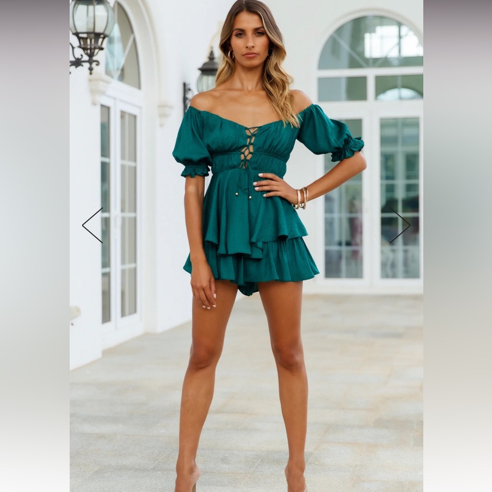 Green romper dress